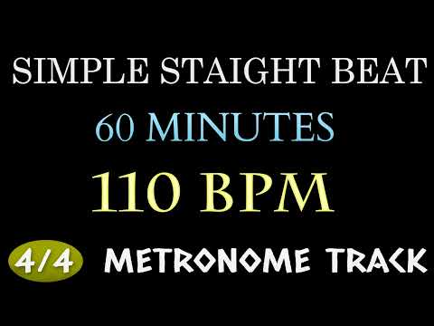110 BPM Drum Loop - 1 HOUR ~ 4/4 Metronome Beat | Simple Straight Beat - Practice Tool - Drum Beat