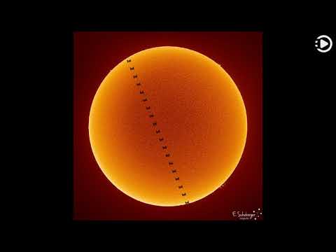 APOD: 2019-10-28 - The Space Station Crosses a Spotless Sun (Narrated by Emma)