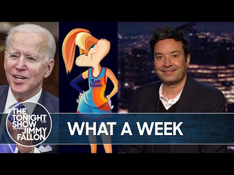 拜登的支持率達到60%，Lola Bunny的太空果醬改頭換面｜《今夜秀場》。 (Biden’s Approval Rating Hits 60%, Lola Bunny’s Space Jam Makeover | The Tonight Show)