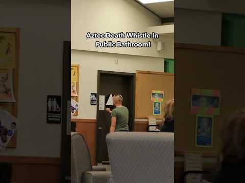 Aztec Death Whistle In Public Bathroom! #prank #funny #viral