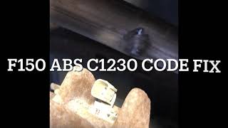F150 ABS LIGHT ON - Code C1230 easy fix