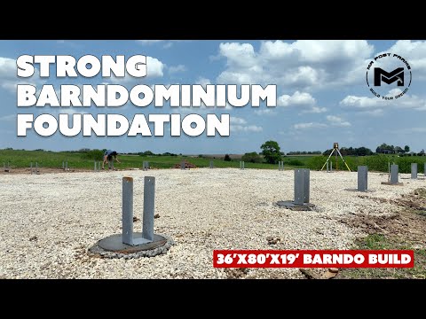 Strong BARNDOMINIUM FOUNDATION Bracket | 36'x80'x19 Barndo Build | Ep2