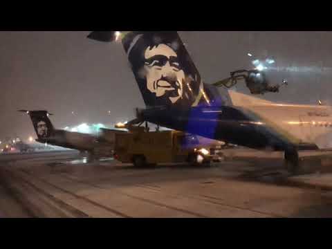 Winter Storm in SeaTac International Airport 02-12-2021