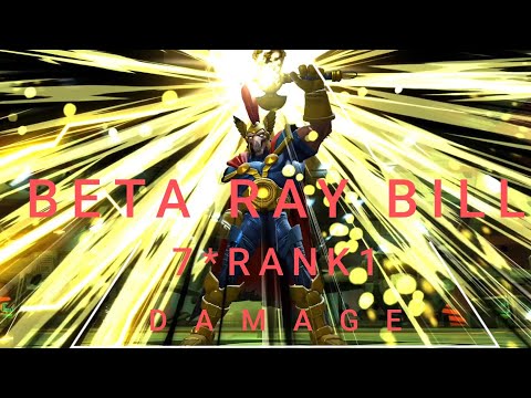 Beta Ray Bill 7 stars rank 1 damage rotation, wowwwwww