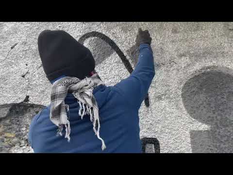 GRAFFITI Monochrome Oneline Wholewall..! @derkicka