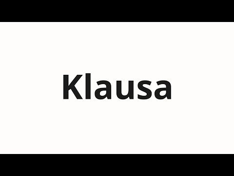 How to pronounce Klausa | Клауса (Claus in Russian)