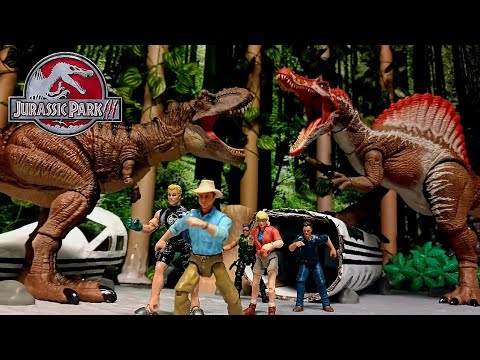 Jurassic Park lll / T-rex vs Spinosaurus Stop-Motion Fight