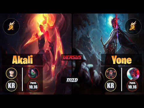 Tempt AKALI (Mid) [Fleet Footwork] VS YONE - Grandmaster KR Patch 10.16