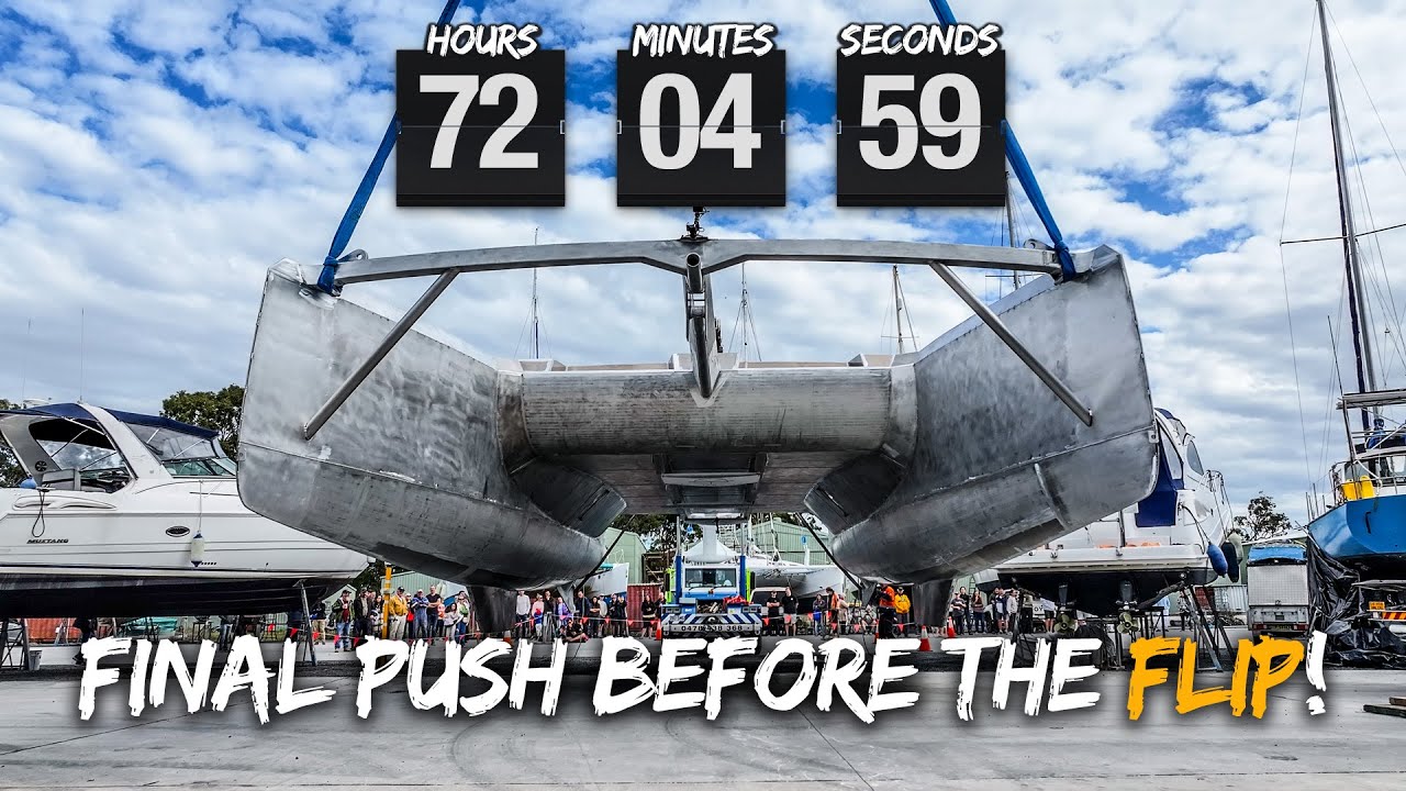 72 Hr COUNTDOWN! Will Our Boat FLY??? 🚀 Building An Aluminum Catamaran Pt. 9
