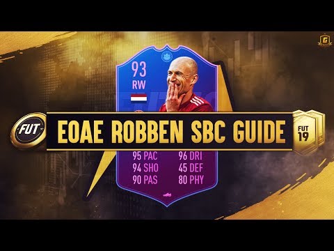 FIFA 19 EOAE Arjen Robben SBC Guide Completed - 93 Rated, 350k Spend & 140k Worth of Packs