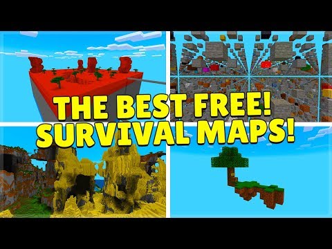 The TOP 5 FREE Minecraft Survival Maps to DOWNLOAD (MCPE/Bedrock)