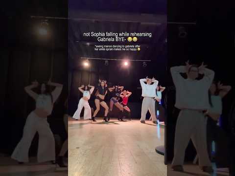 sophia falling while rehearsing gabriela BYE- 😭😭 #katseye