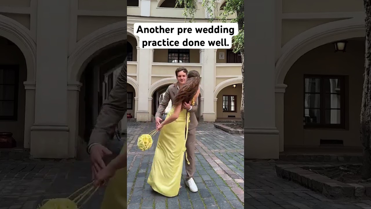 Pre wedding practice vs Results on the wedding day #wedding #youtubeshorts #funny #bridesmaids #love