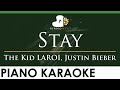 The Kid LAROI, Justin Bieber - Stay - LOWER Key (Piano Karaoke Instrumental)