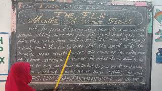 THE FLN-MONTHLY ASSESSMENT FEB-2023...The ORAL READING FLUENCY under English@MP.PS U/M SARJAKHANPET.