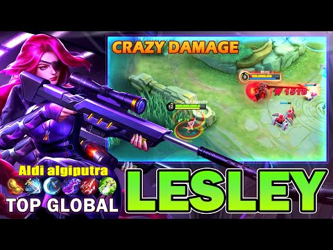 Lesley Crazy Damage 16 Ki'lls! Late Game Monster Build | Top 1 Global Lesley ~ MLBB
