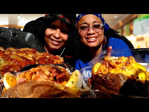 Crab Pot Potato Review + Teriyaki Chicken Mukbang • Seafood Mukbang• Mother & Daughter 먹는 쇼