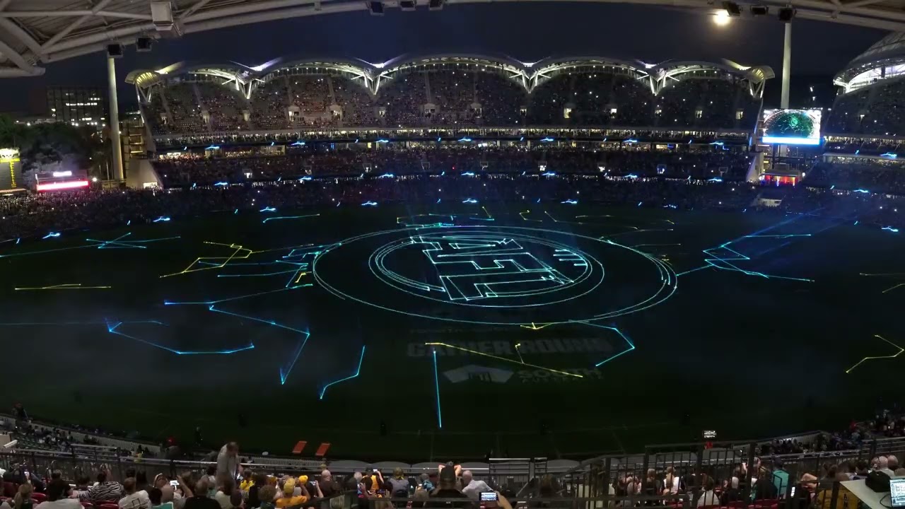 AFL Gather Round 2025 Laser Show