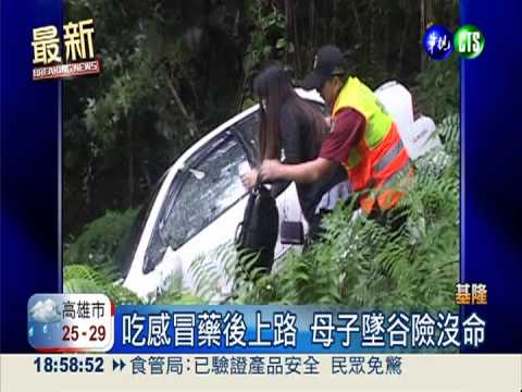 吃感冒藥恍神! 母載子衝落山谷