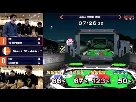 House of Paign 18 - soc & The Corporation vs. Slop & BlueBuster - SSBM - Doubles - Winners Round 1