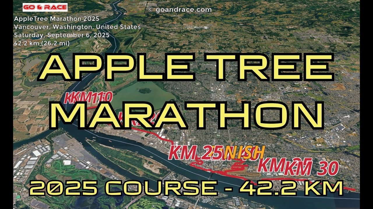 AppleTree Marathon  2025: 3D Video Course Map | 42.2 km - Vancouver