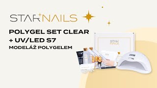 Sada STARNAILS Polygel Set Clear+ UV/LED S7 - modeláž polygelem