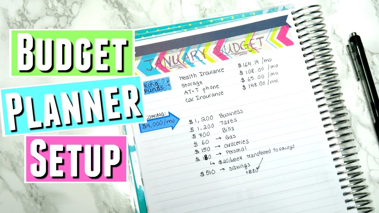 How I'm setting up my budget for the first time, 2017 Budget Planner Setup