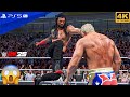 WWE 2K25 Roman Reigns Vs Cody Rhodes Full Match At WrestleMania 42 PS5 Pro 4K60