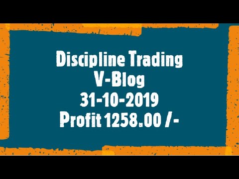 Intraday trading on 31-10-2019 in NSE share market. Profit 1258 /-