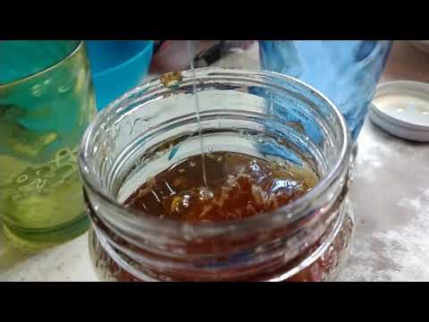 Honey coils in slow motion