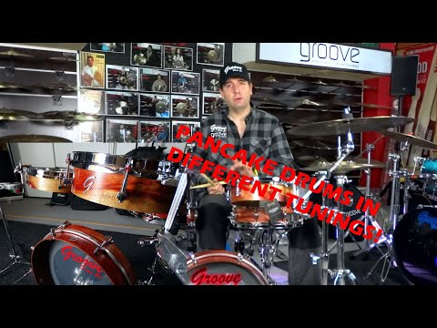 Groove Drum Co. Pancake Drum Kit in Different Tunings!