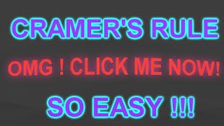 [Step By Step] Cramer's Rule - With Example & Full Solution - Jshen's tutorial #6