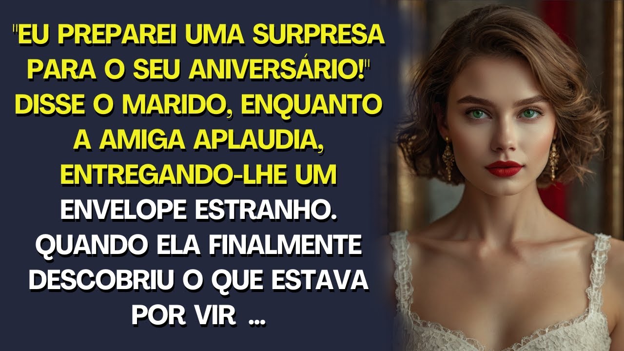 "Eu preparei uma surpresa para o seu aniversário!" disse o marido entregando um envelope estranho...
