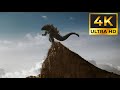 Godzilla Jumps Off Cliff 4K HDR Godzilla X Kong The New Empire