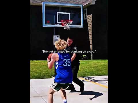 Bro Dunking On a Cop 🤯 #basketball #foryou #usa #edit