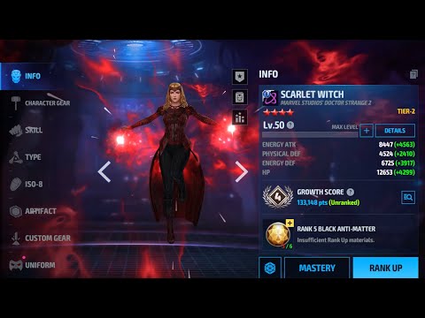 Marvel’s Future fight scarlet witch new uniform and growth 4⭐️ to mastery 5⭐️ mastery and more (P-3)