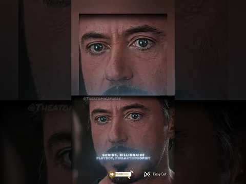 💥 Tony Stark | “The Man Who Became Iron” 🩸 | The Atomic Zphere #trending  #marvel #rdj #shorts#edit
