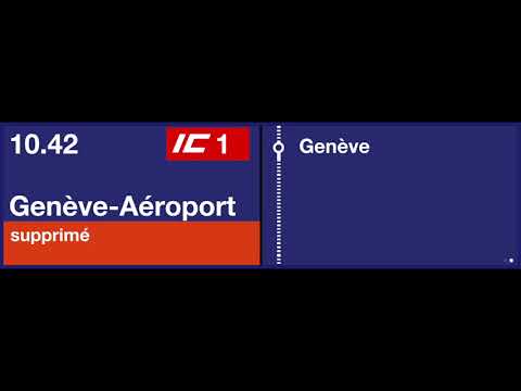 annonce CFF - IC1 de Lausanne à Genève est supprimé