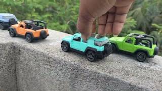 Green colour jeep mini cars 