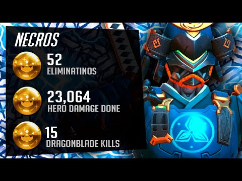Necros Showing his Insane Genji skill! 52 elims! 23k DMG! [ Overwatch Season 29 Top 500 ]