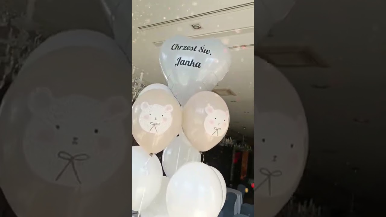 Balony z helem na Chrzest Święty Janka | SwiatBalonow4uPL