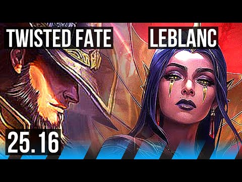 TWISTED FATE vs LEBLANC (MID) | KR Master | 25.16