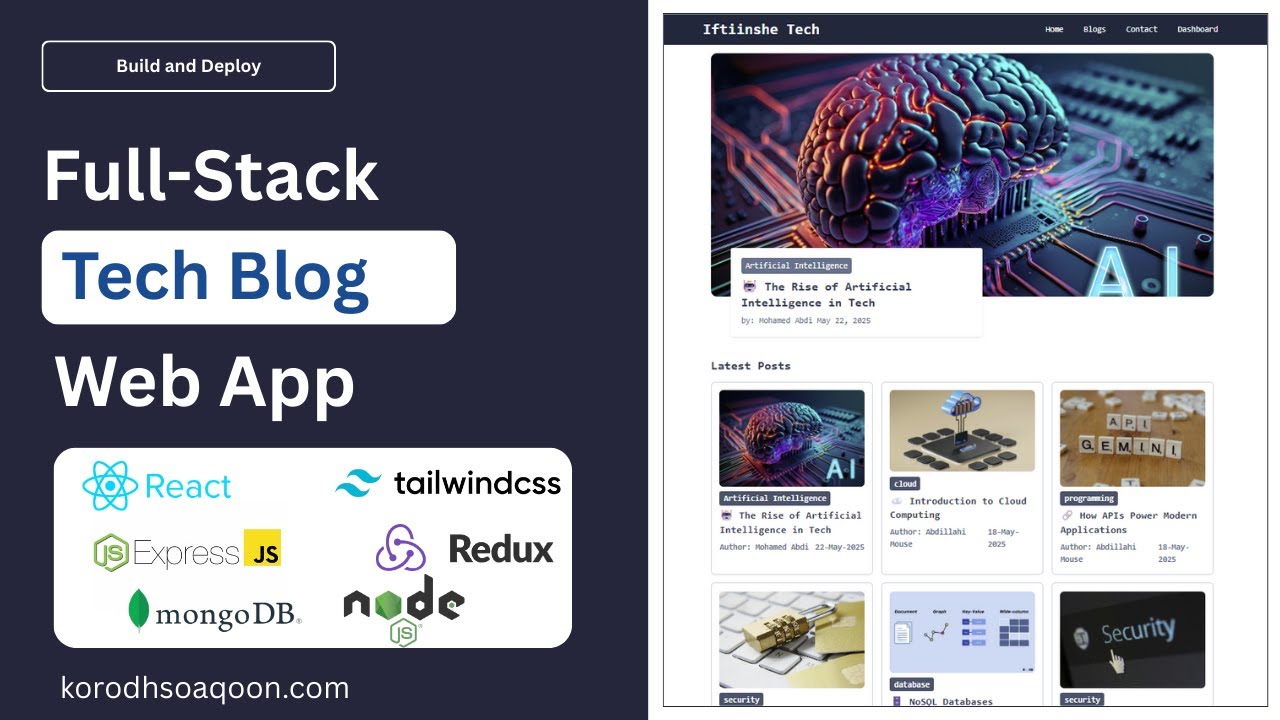 Build a Technology Blog Website | New Full-Stack Project!