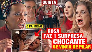 QUEM AMA CUIDA - Capítulo de hoje 20/08 QUINTA - Rosa APARECE na FESTA com PAI da Brigite! SE VINGA!