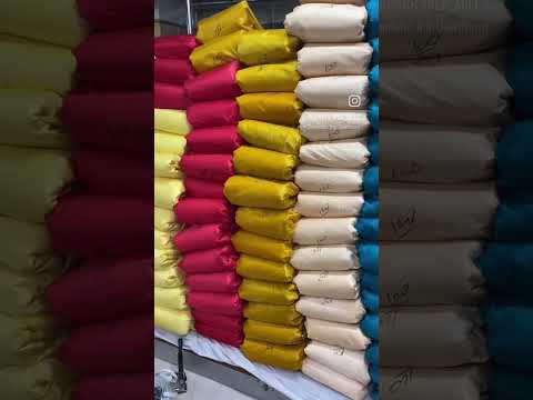 Silk rawsilk rowsilk tasan green plain dyed fabric