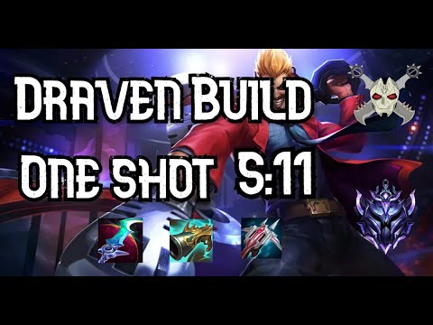 CARREA con Draven Build de ONESHOT preseason 11 DAÑO MONSTRUOSO