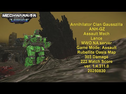 🤖 MechWarrior Online - Annihilator Clan Gausszilla ANH-GZ, Assault Mech - Faster than a tortoise  🐢