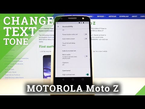 How to Set High Contrast Text in MOTOROLA Moto Z – Find Contrast / Screen Settings