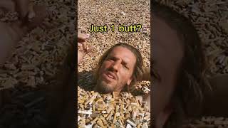 It's just one butt ending up in the ocean and in the little baby turtle.