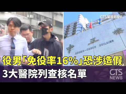 役男「免役率16％」恐涉造假　3大醫院列查核名單